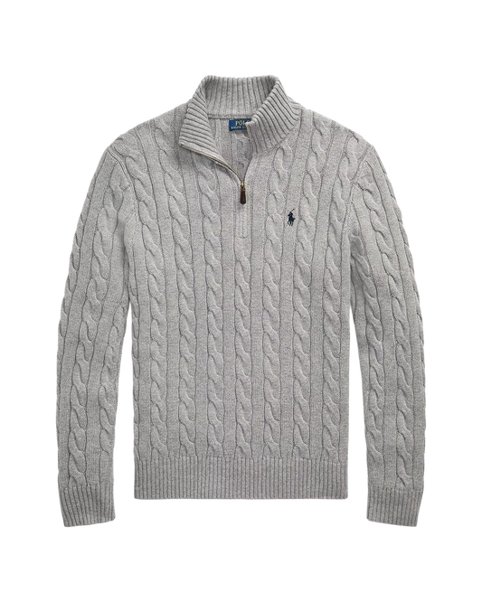 Camisola de algodão fecho-éclair curto