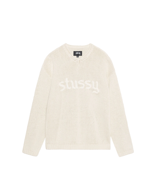 EMBROIDERED V-NECK SWEATER